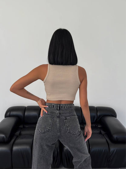 Halter Yaka Kaşkorse Crop