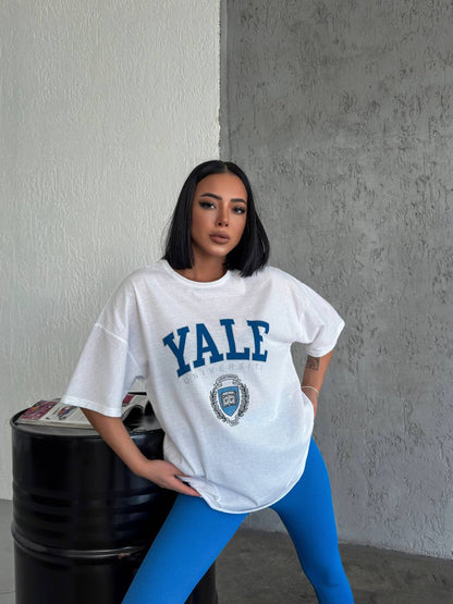 Yale University Baskılı Oversize T-shirt.