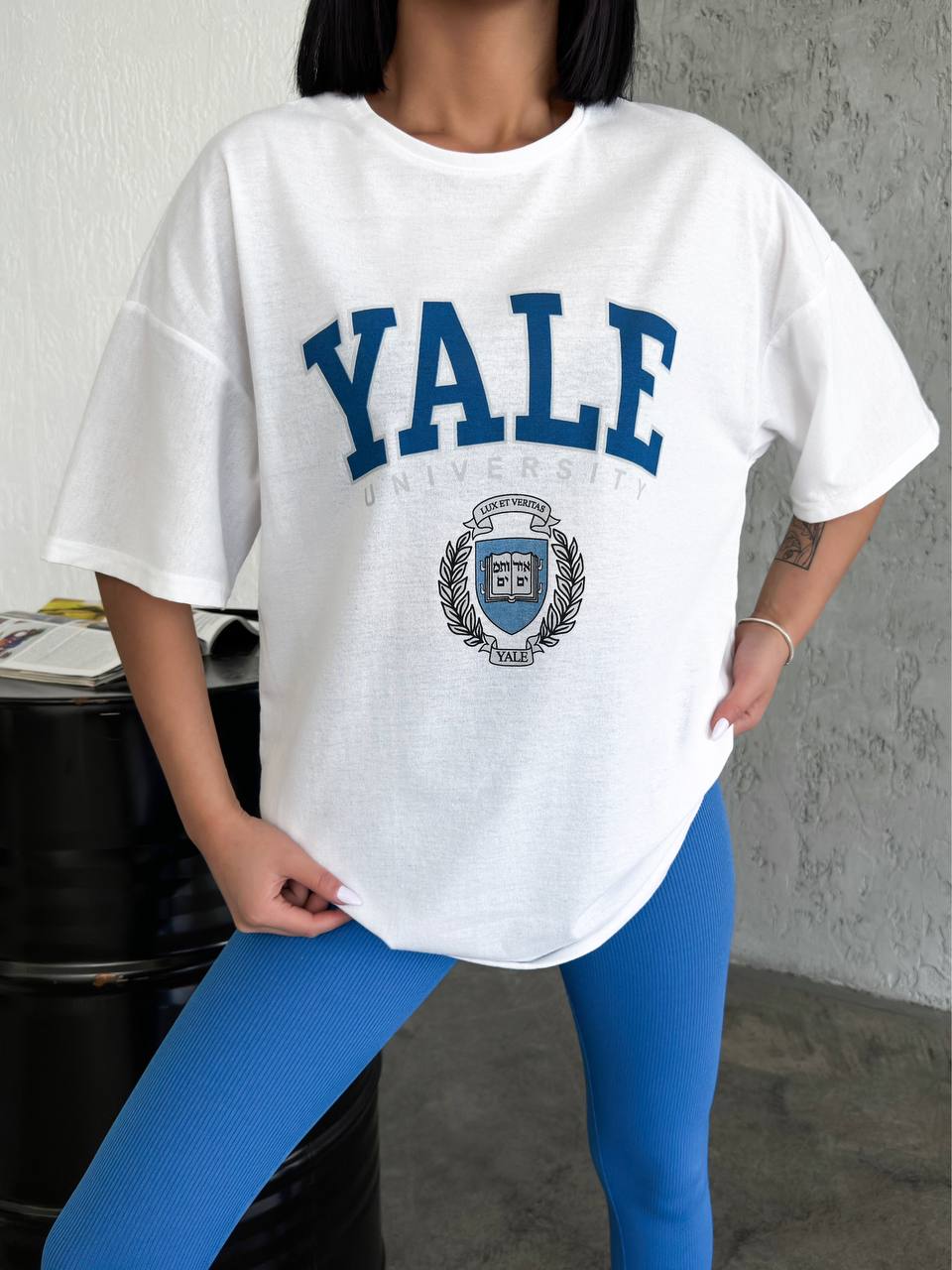 Yale University Baskılı Oversize T-shirt.